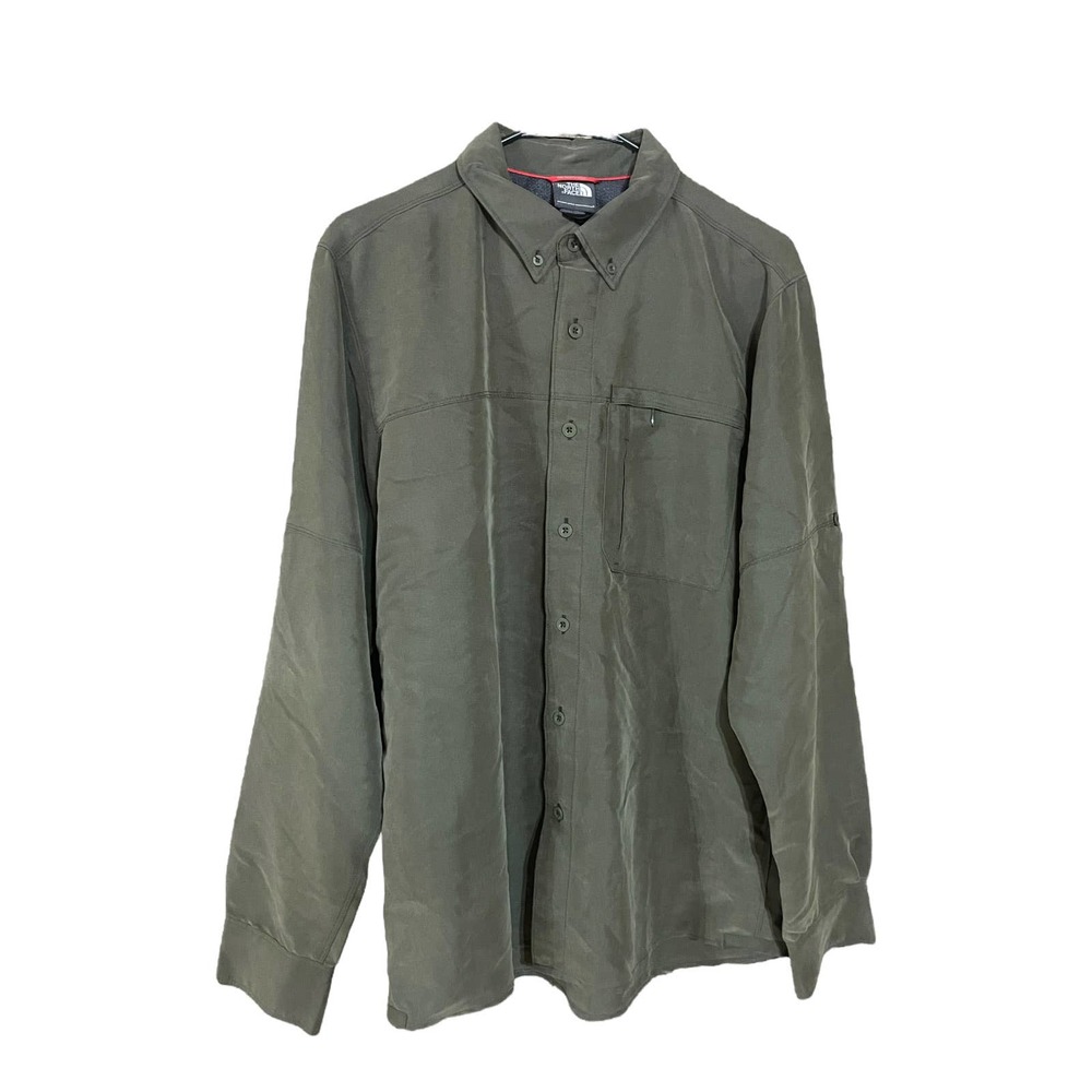 The North Face Shirt Mens Size M Fishing Hiking Long Sleeve Button Up Pockets